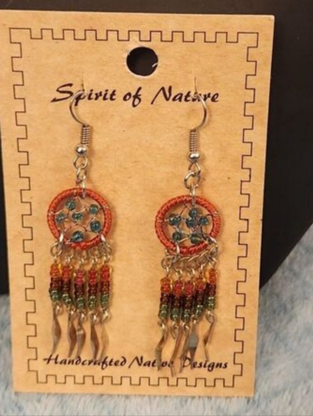 Spirit of Nature Dreamcatcher Dangle Earrings